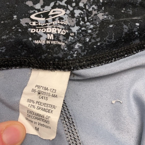 Champion Black and Gray Women's Leggings Medium Duodry - Picture 5 of 5